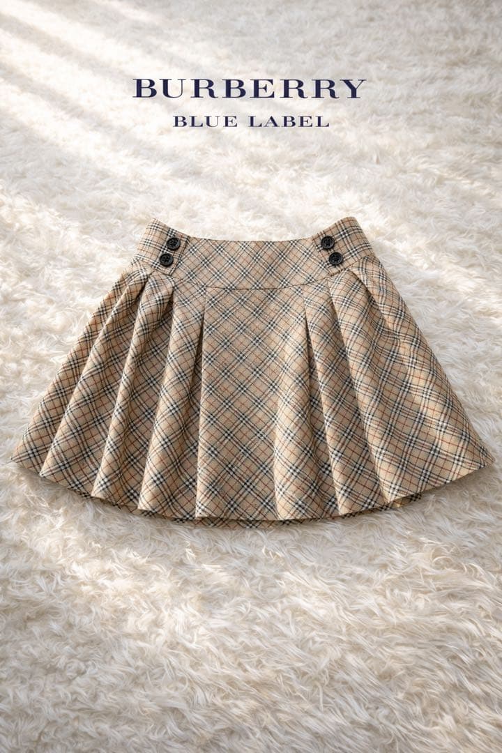Burberry Blue Label ノバチェック プリーツスカート 36 - メルカリ