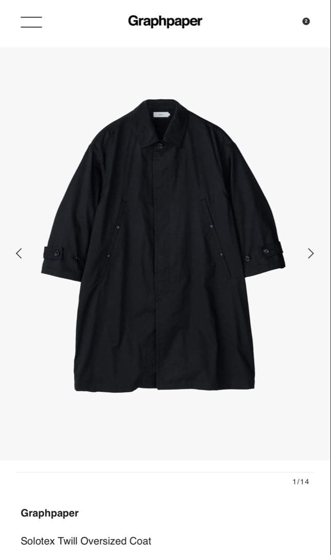 ジャケット・アウター Graphpaper Solotex Twill Oversized Coat Graphpaper Solotex Twill Oversized Coat – Chum!