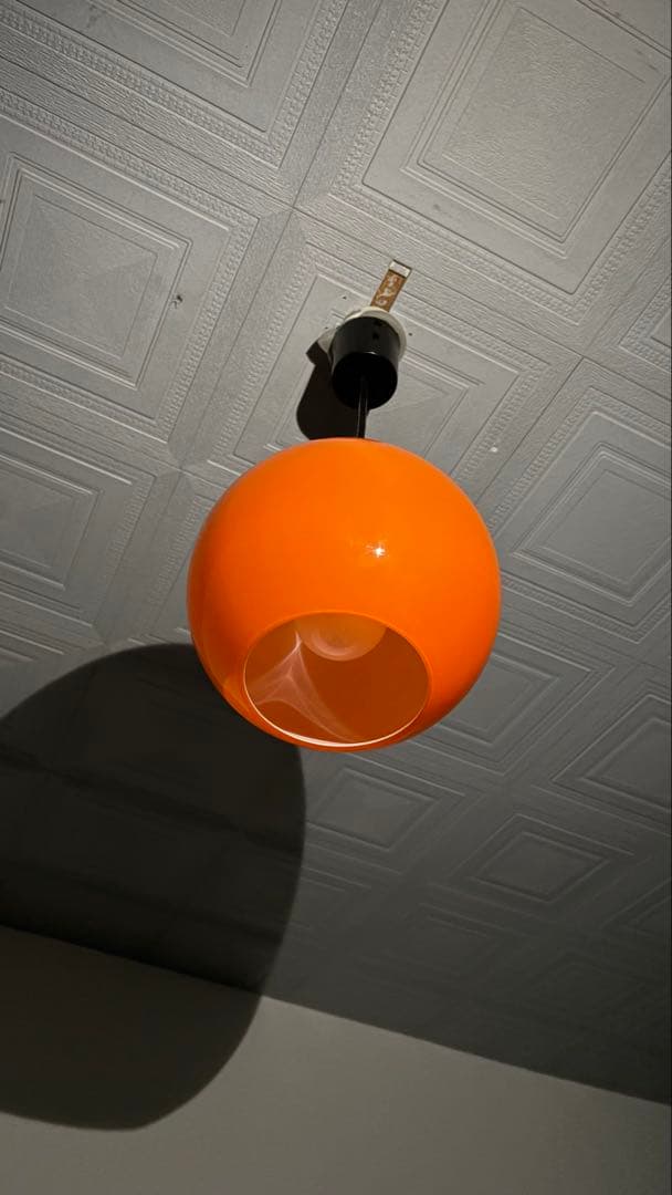 ビンテージ照明　ペンダントライト　スペースエイジ　レトロポップ　昭和レトロ 昭和レトロ レトロポップ ペンダントライト 黄色 レトロ照明 吊り下げ