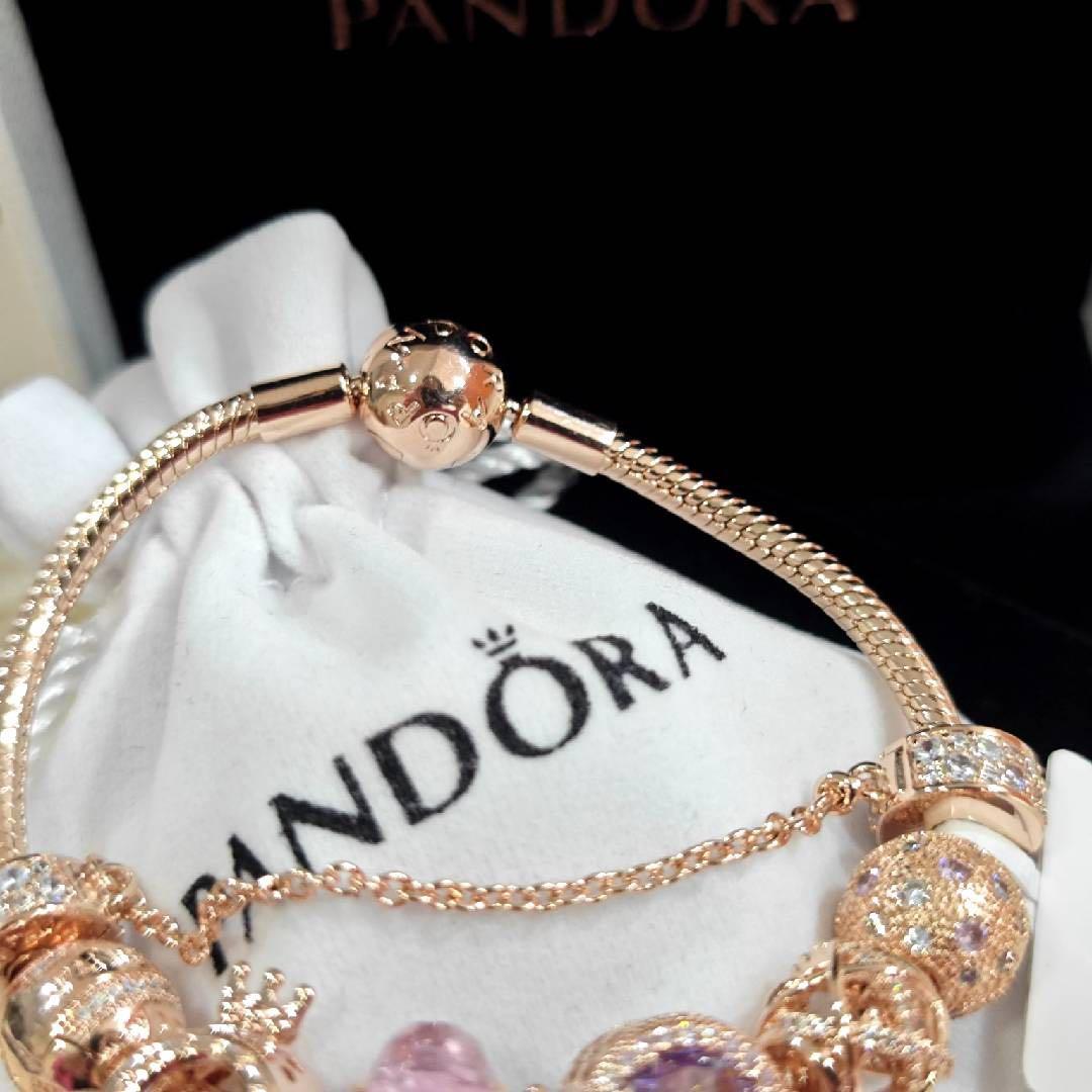 PANDORA ローズゴールド ビーズブレスレット ギフトボックス付き