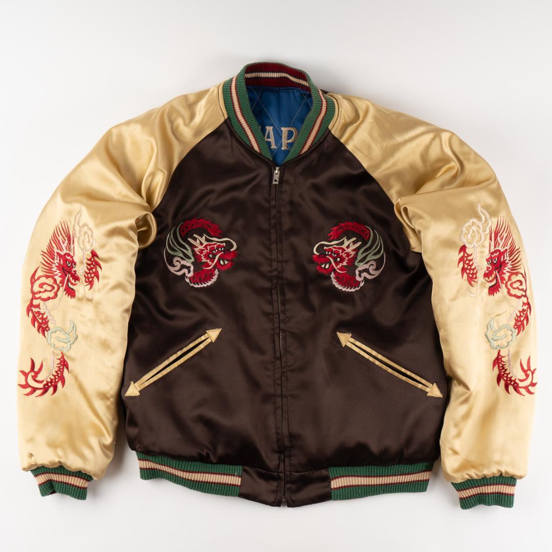 90s テーラー東洋スカジャン M品番 虎x日本地図 リバーシブル M - メルカリ