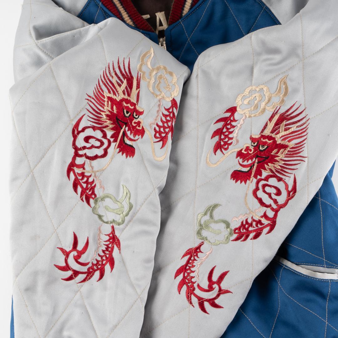 90s テーラー東洋スカジャン M品番 虎x日本地図 リバーシブル M - メルカリ