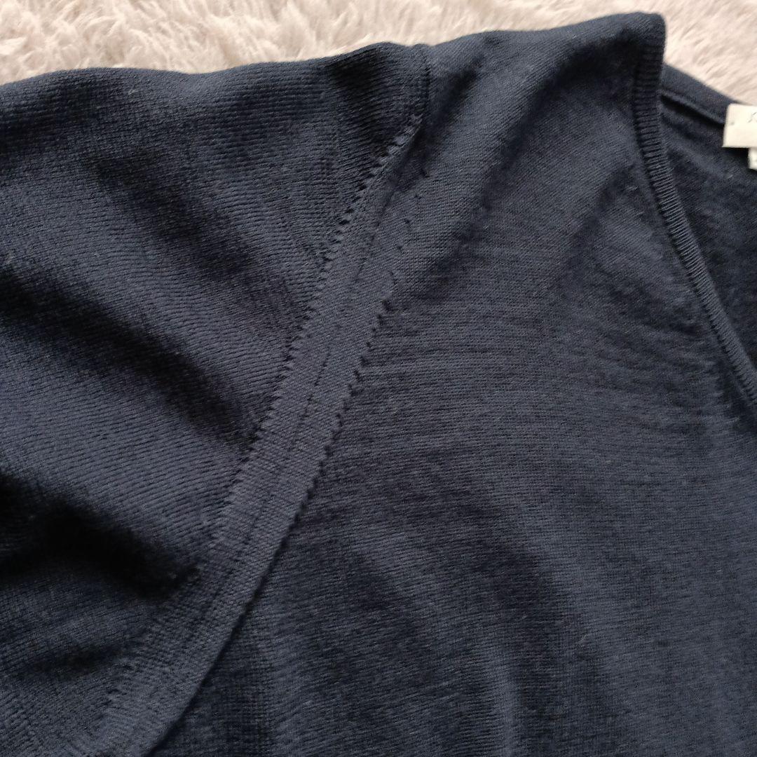 JOHN SMEDLEY ダークネイビー Vネックセーター BEAMS F別注 SMEDLEY V