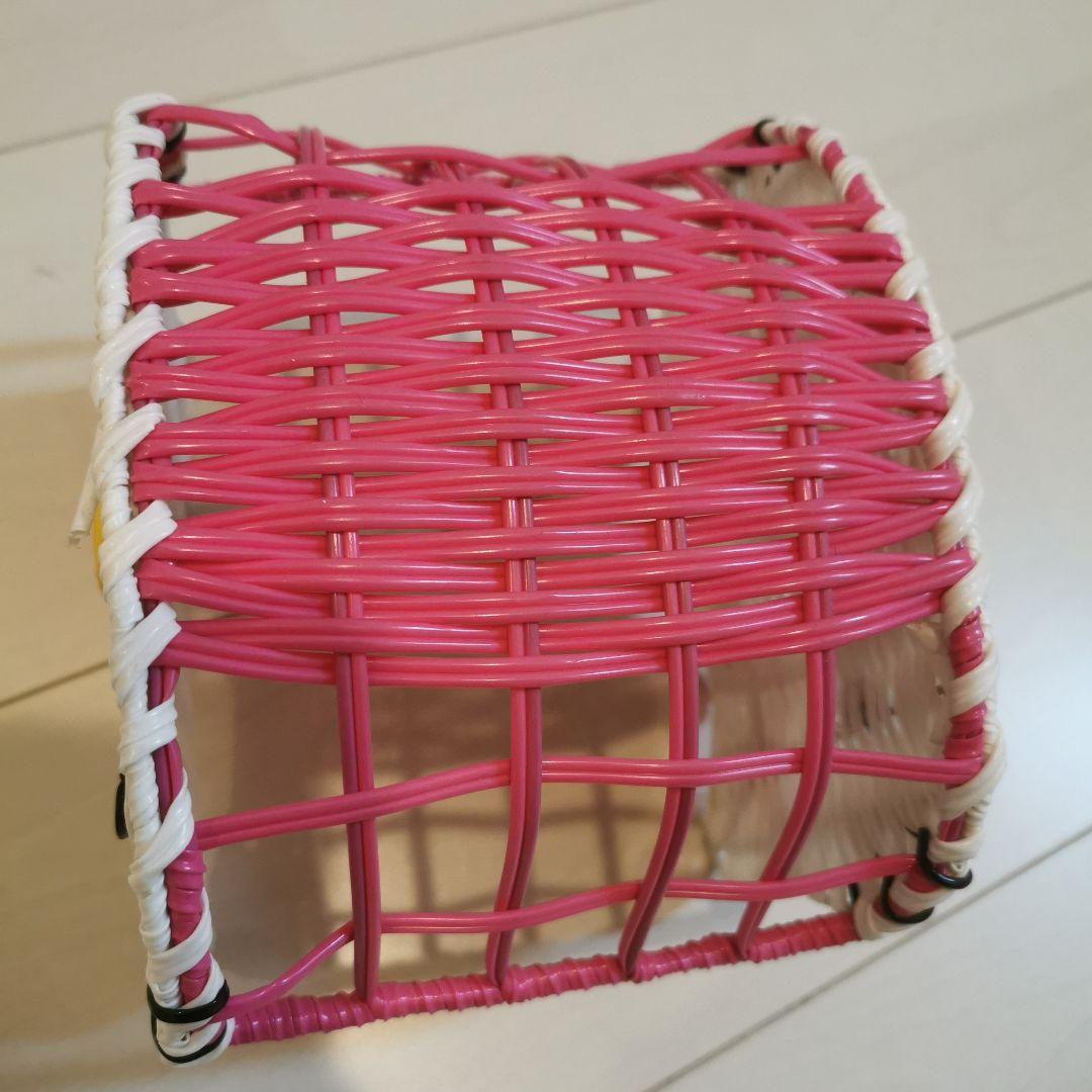 希少品☆ハローキティ藤風カゴ小物入れ収納 限定編みかご 収納ボックス