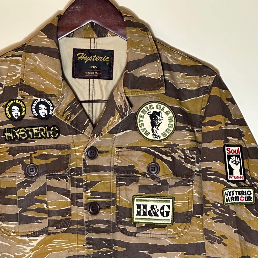 ヒステリックグラマーHYSTERICタイガーカモジャケットミリタリーM迷彩