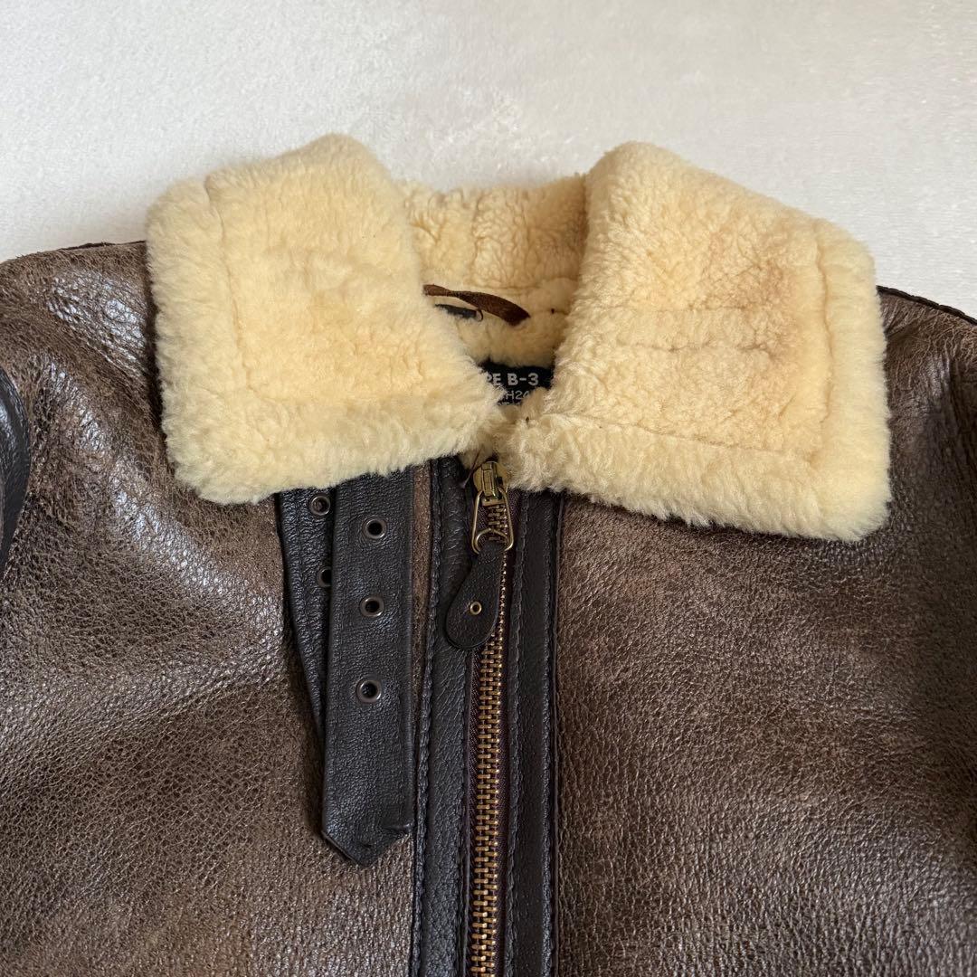 Schott B-3 フライトジャケット シープスキン ブラウン 40 - メルカリ