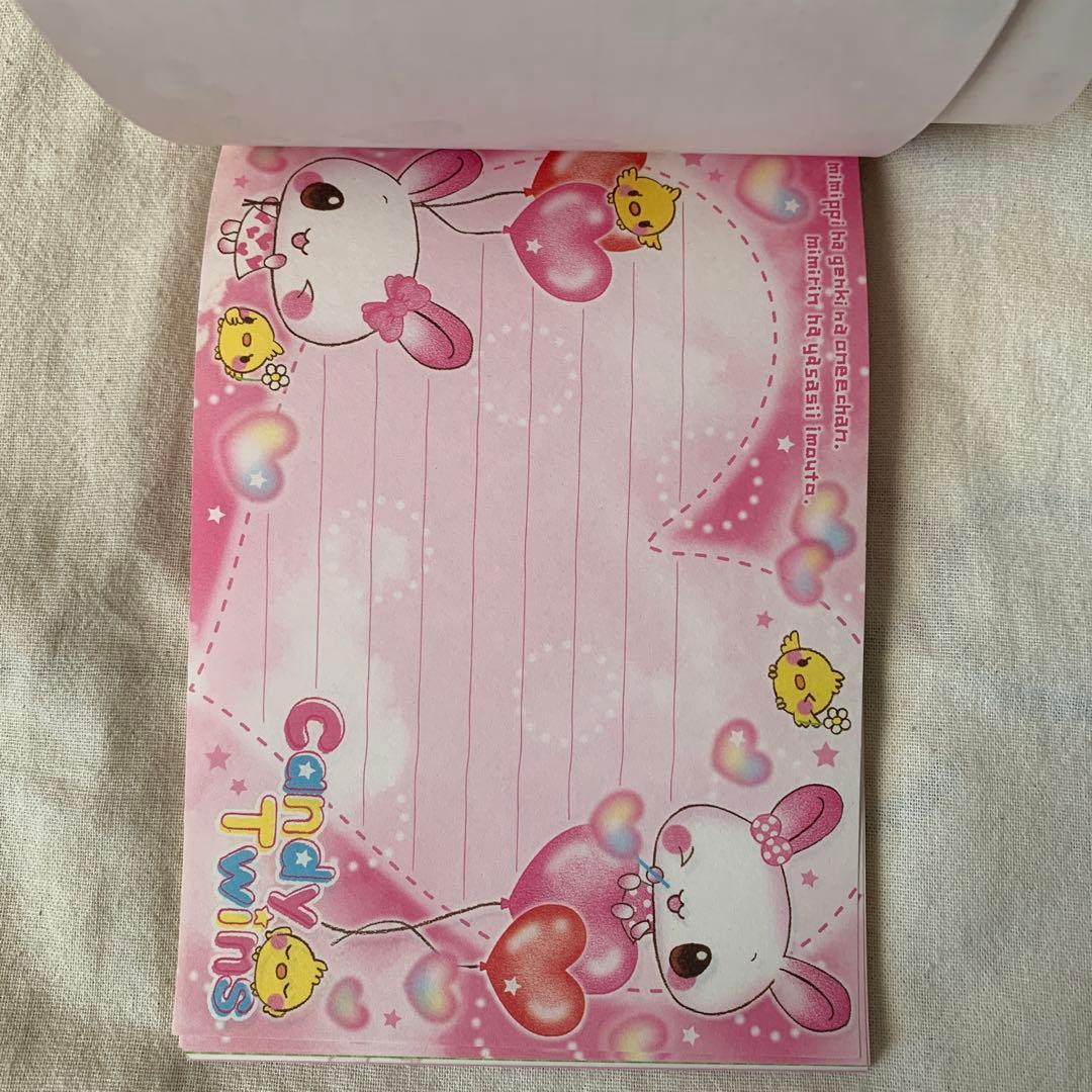 当時物 キャンディツインズ メモ帳 平成レトロ うさぎ クーリア 平成