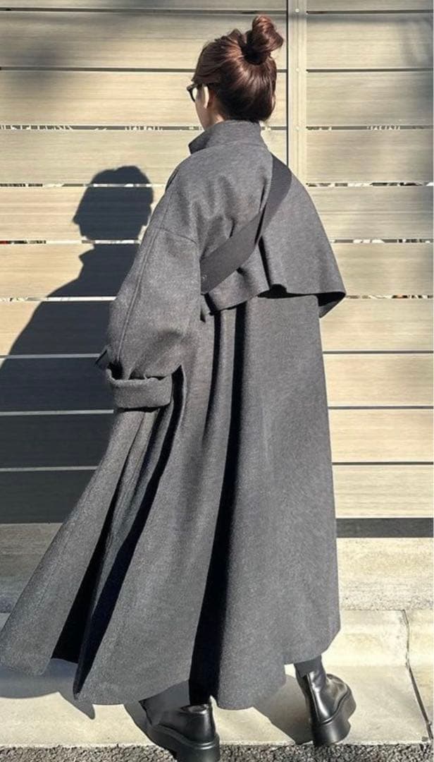 ENFOLD オーバーサイズロングコート ダークグレー 38 - メルカリ