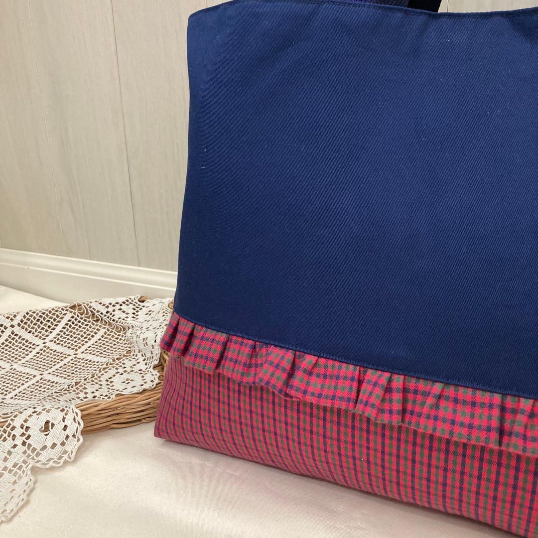 【現品限り】《ファミリアワッペン使用》通園通学グッズ　5点セット　赤チェック