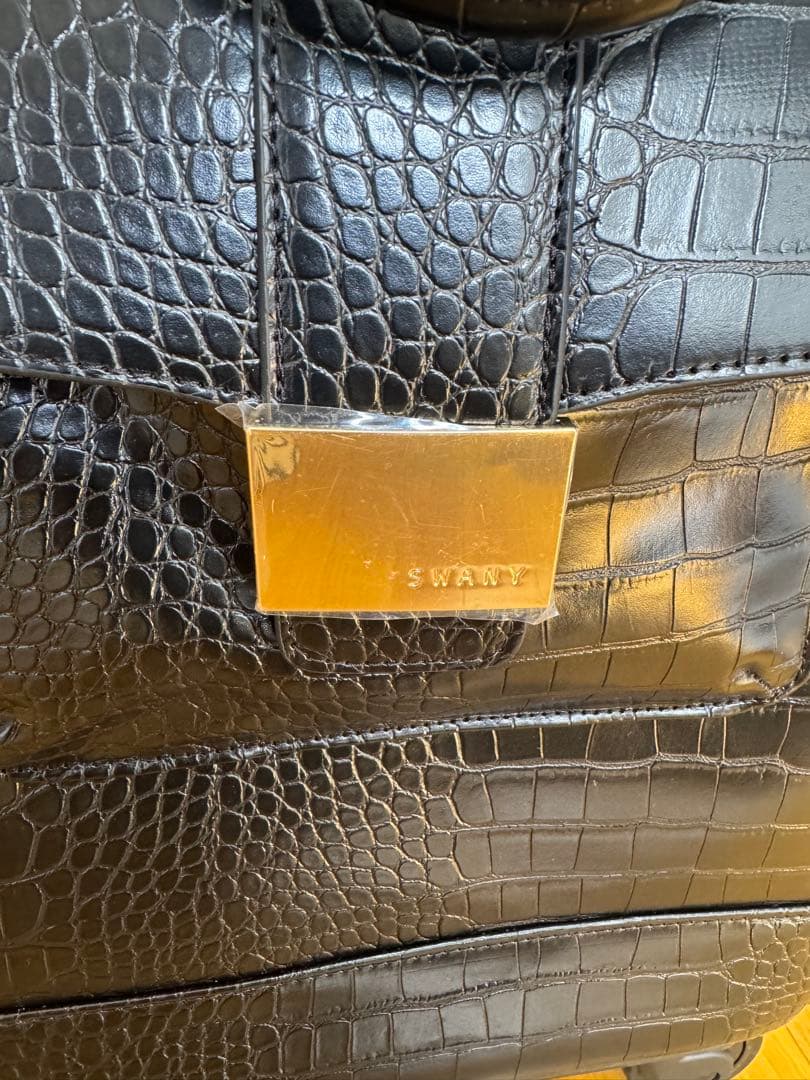 スワニー トートキャリー クロコダイル型押し 4輪ストッパー付き