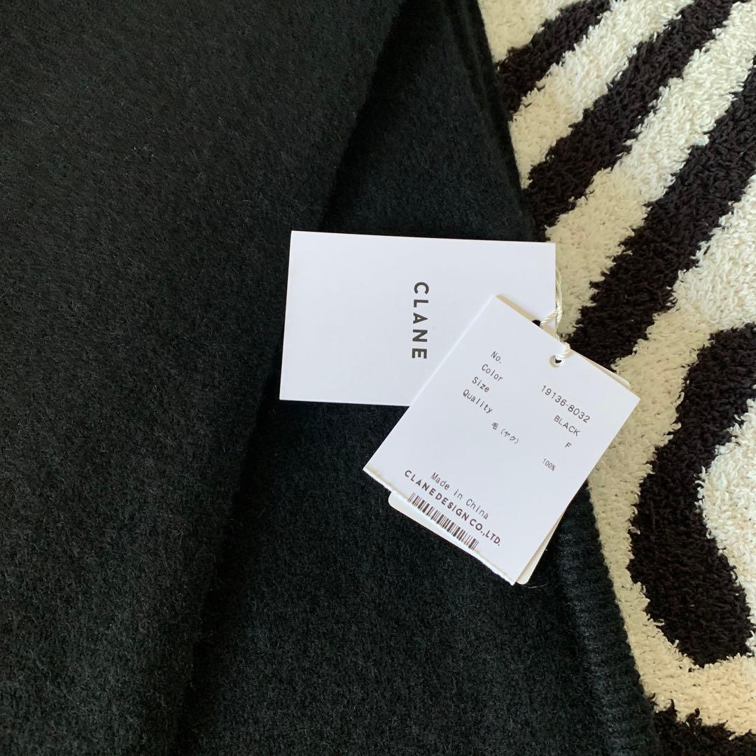 CLANE YAK KNIT TRIANGULAR STOLEブラックF新品 - メルカリ
