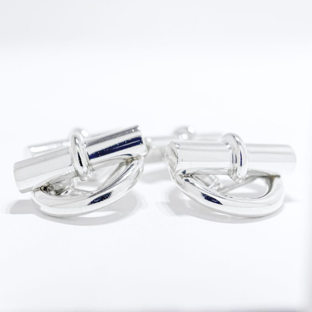 ⚪︎HERMES エルメス シェーヌダンクル カフス カフリンクス シルバー