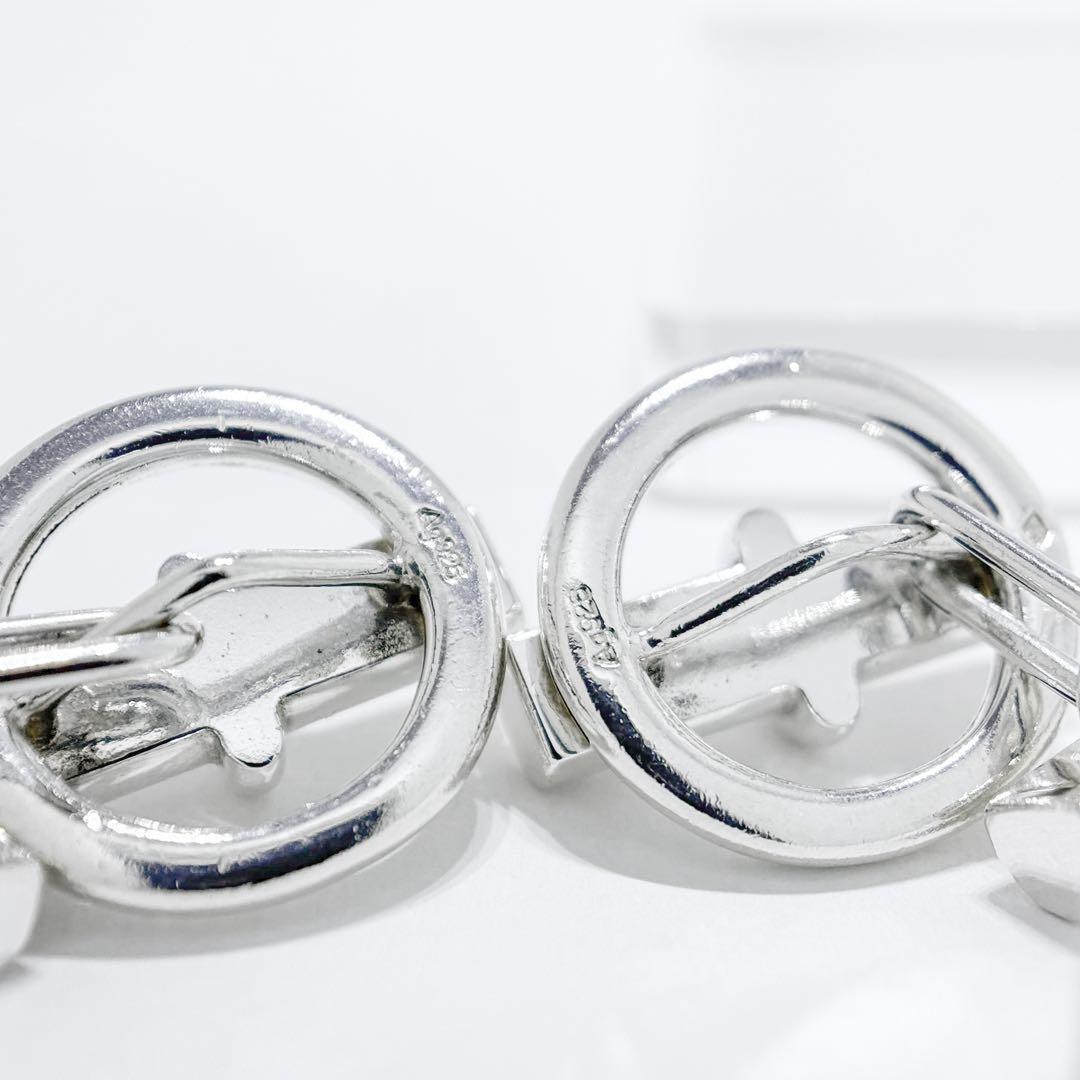 ⚪︎HERMES エルメス シェーヌダンクル カフス カフリンクス シルバー