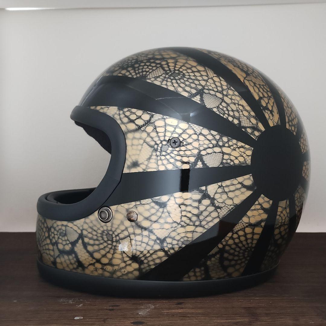 新品 カスタムペイント フルフェイスヘルメット 族ヘル 旧車 日章