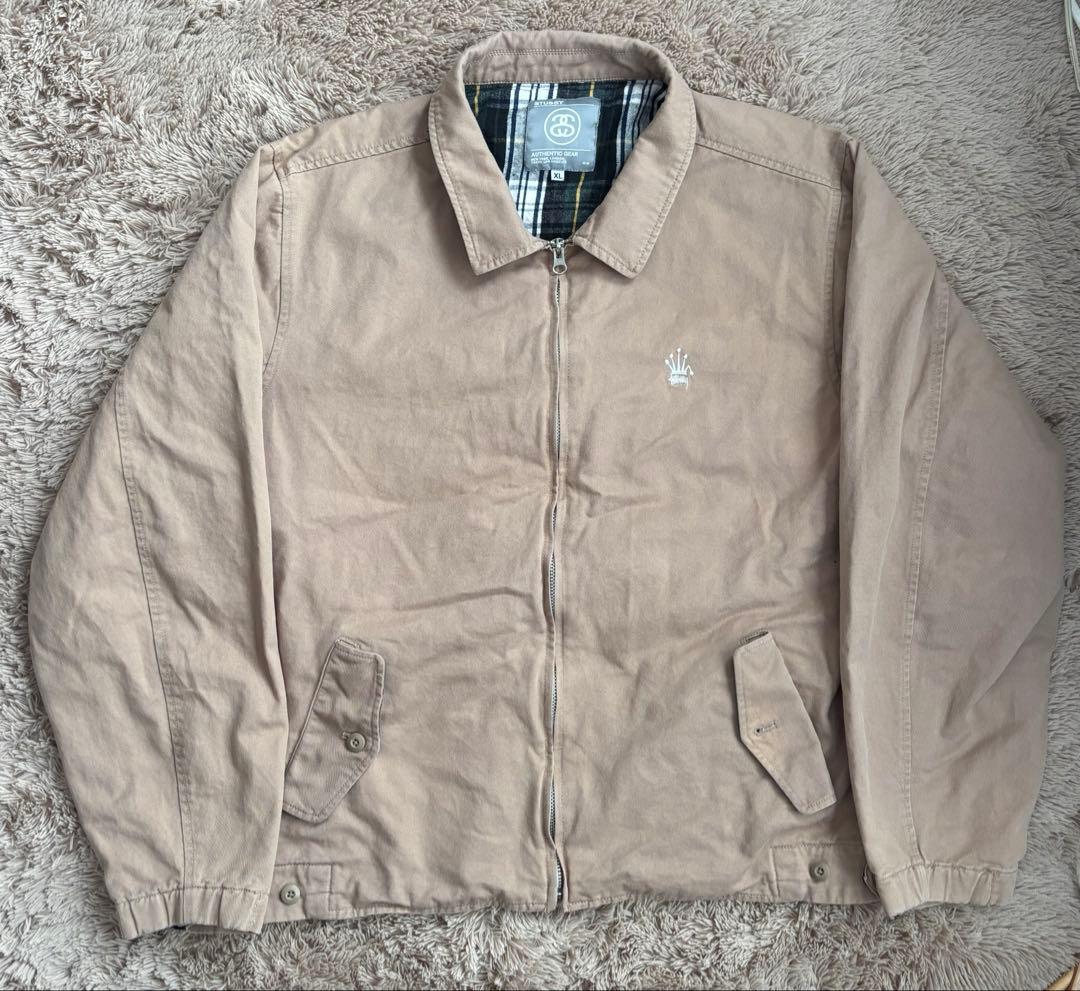 00s stussy スウィングトップ　ブルゾン　ベージュ　ステューシー　XL 00s stussy スウィングトップ ブルゾン ベージュ ステューシー XL