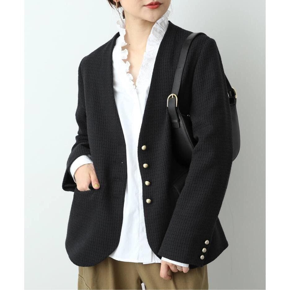 23AW 今季新作 SLOBE IENA ループツイードVネックジャケット - メルカリ