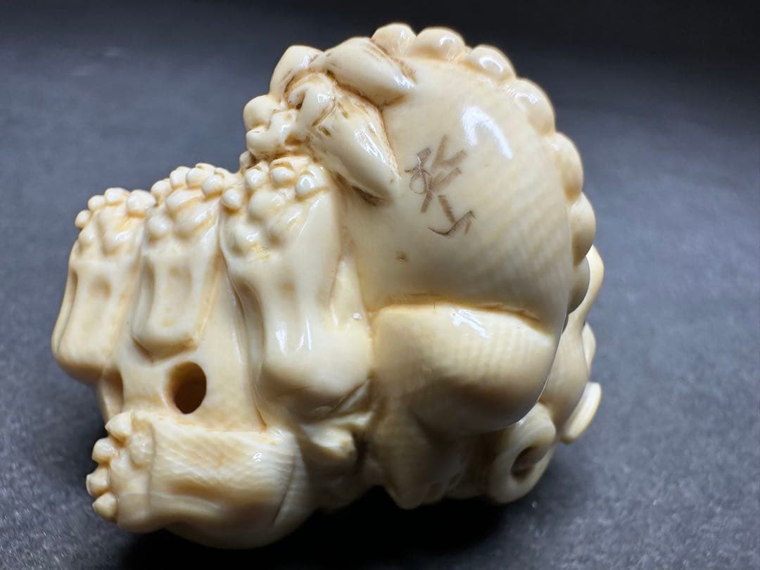 極上 根付 印籠 天然素材 アンティーク 骨董 飾り物 古美術品 置物細密