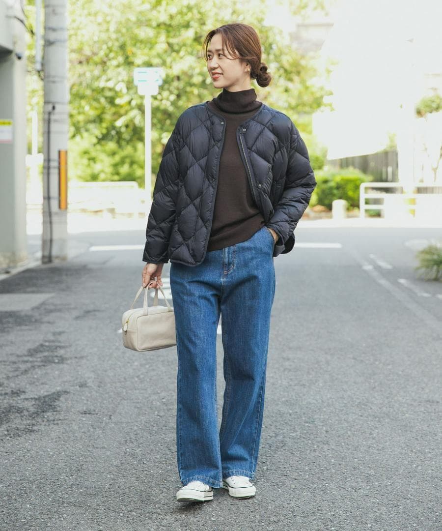 新品◆DOORS◆ライトダウンキルトショートブルゾン《NAVY》