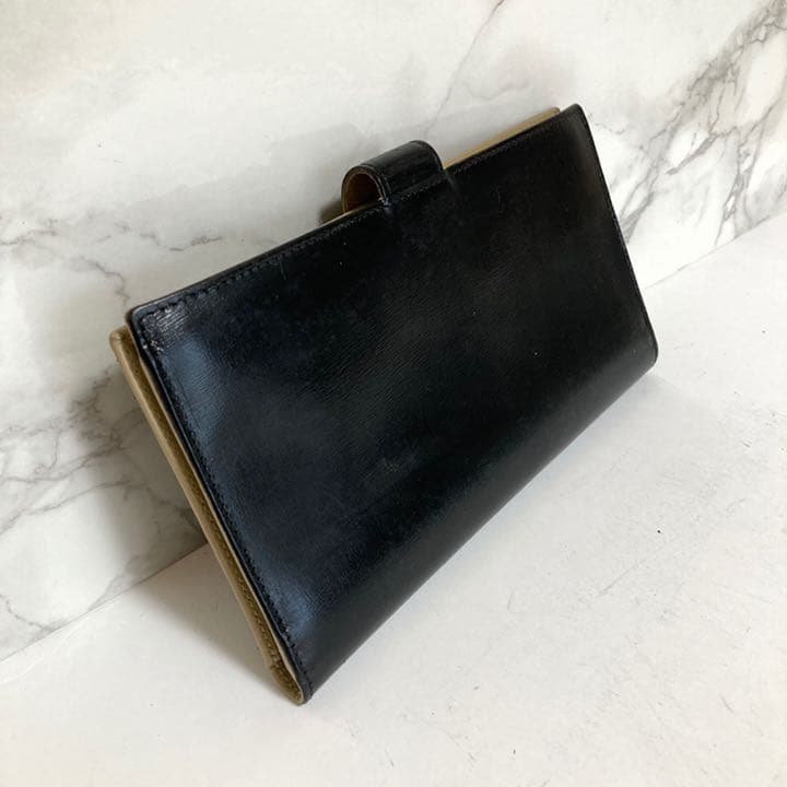 《希少》CELINE セリーヌ サークルロゴ レザー 黒 ブラック 長財布