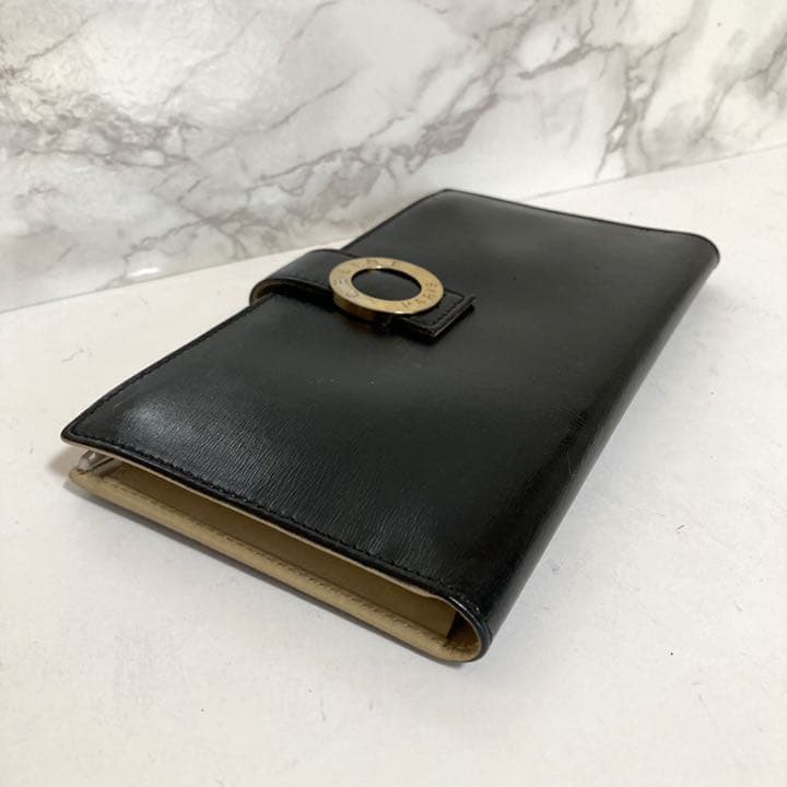 《希少》CELINE セリーヌ サークルロゴ レザー 黒 ブラック 長財布