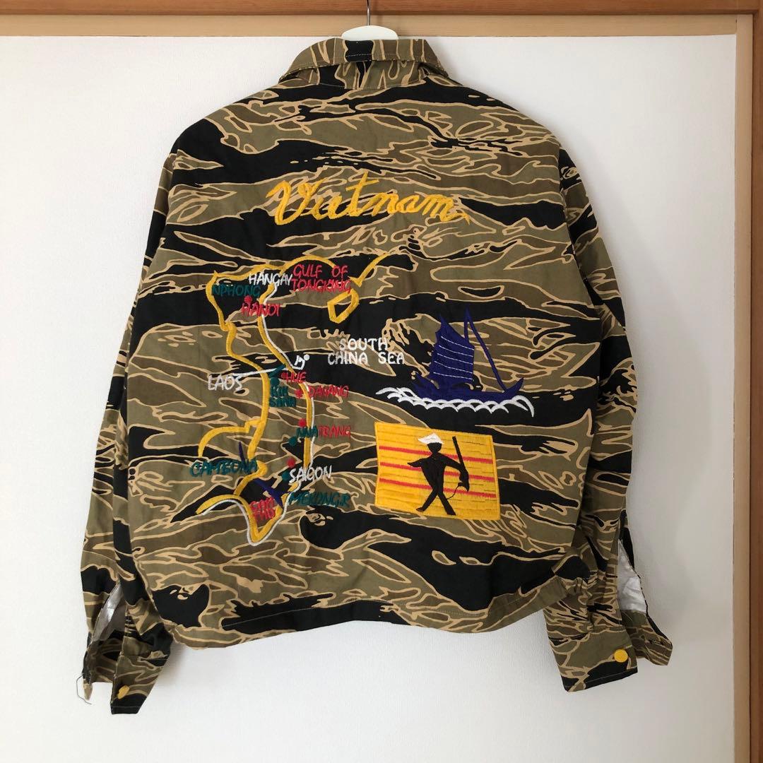 美品 ベトジャン 龍刺繍 ビッグサイズ 迷彩 タイガーカモ スーベニア