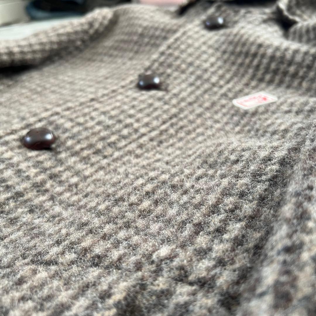 ◇美品◇ DANTON ダントン 千鳥格子柄 ウールモッサ 2way コート