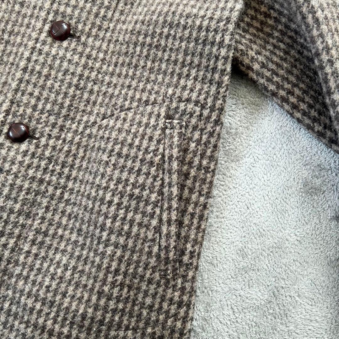 ◇美品◇ DANTON ダントン 千鳥格子柄 ウールモッサ 2way コート