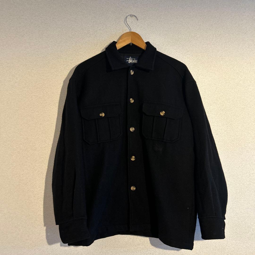90s old Stussy ウールジャケット 黒 美品 - メルカリ