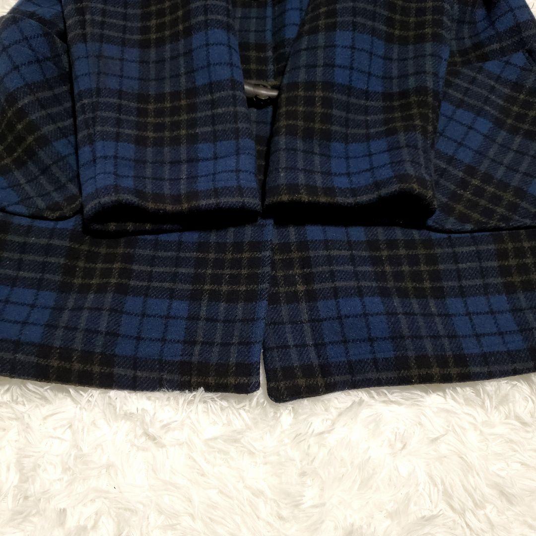 MONTGOMERY ネイビーブルー ダッフルコート チェック 42 しお様 - メルカリ