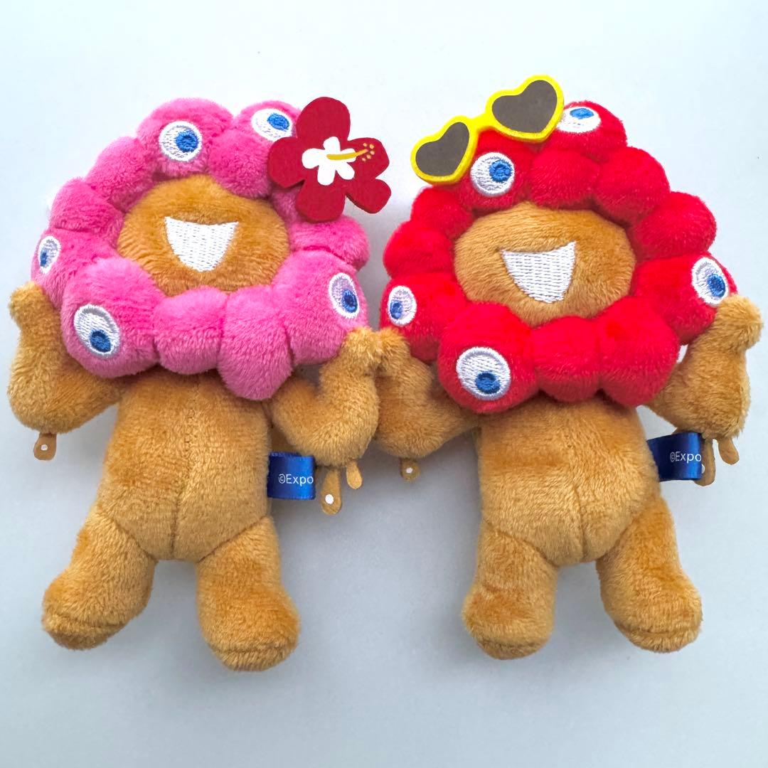 推しカラー 日焼け ミャクミャク 2点セット ボールチェーンマスコット