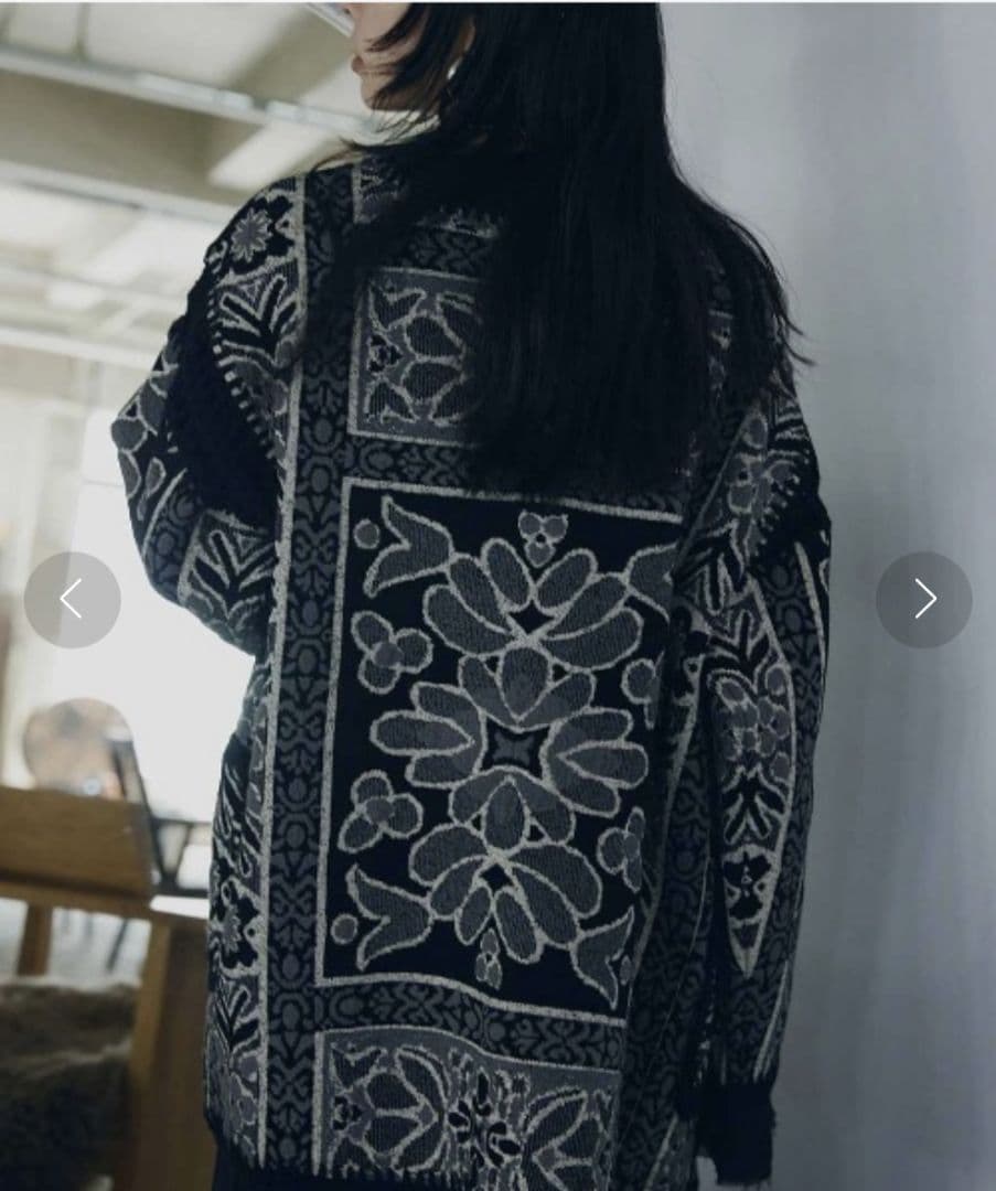 Ameri RUG PATTERN KNIT JACKET - メルカリ