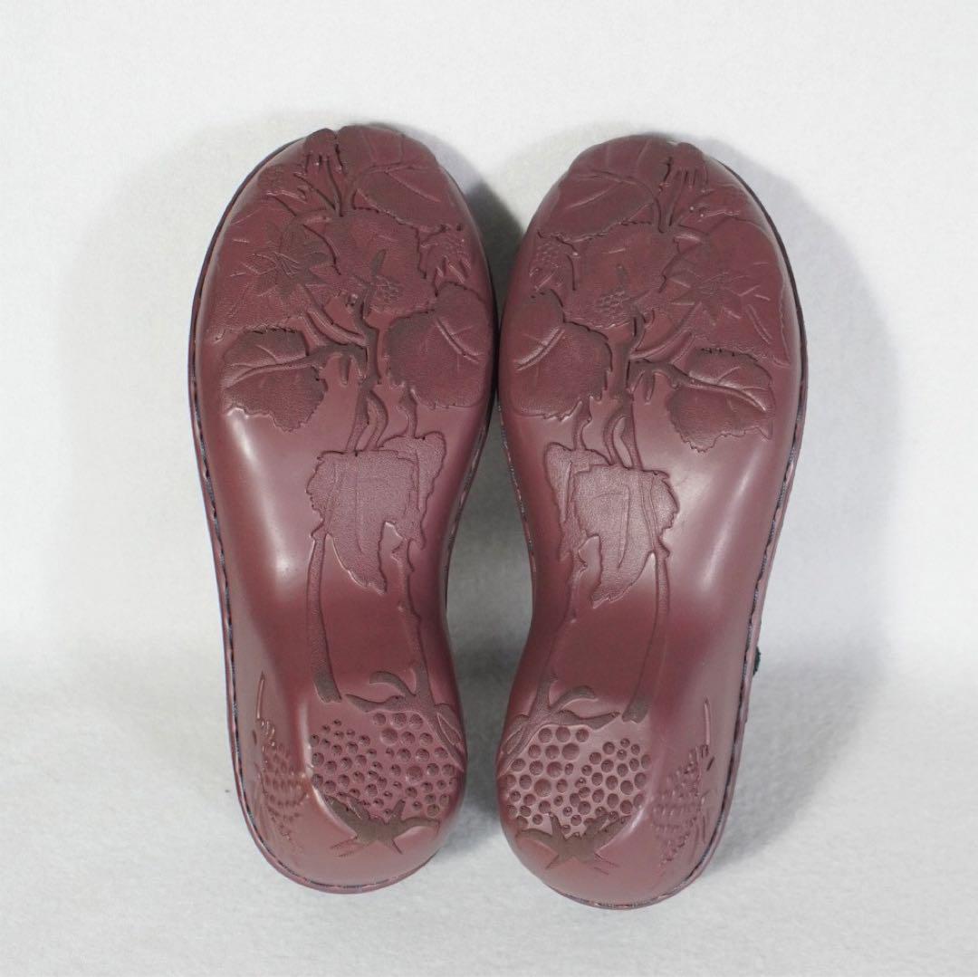 美品《Estacion》ストラップシューズ(M)K072A フラワー ウエッジ