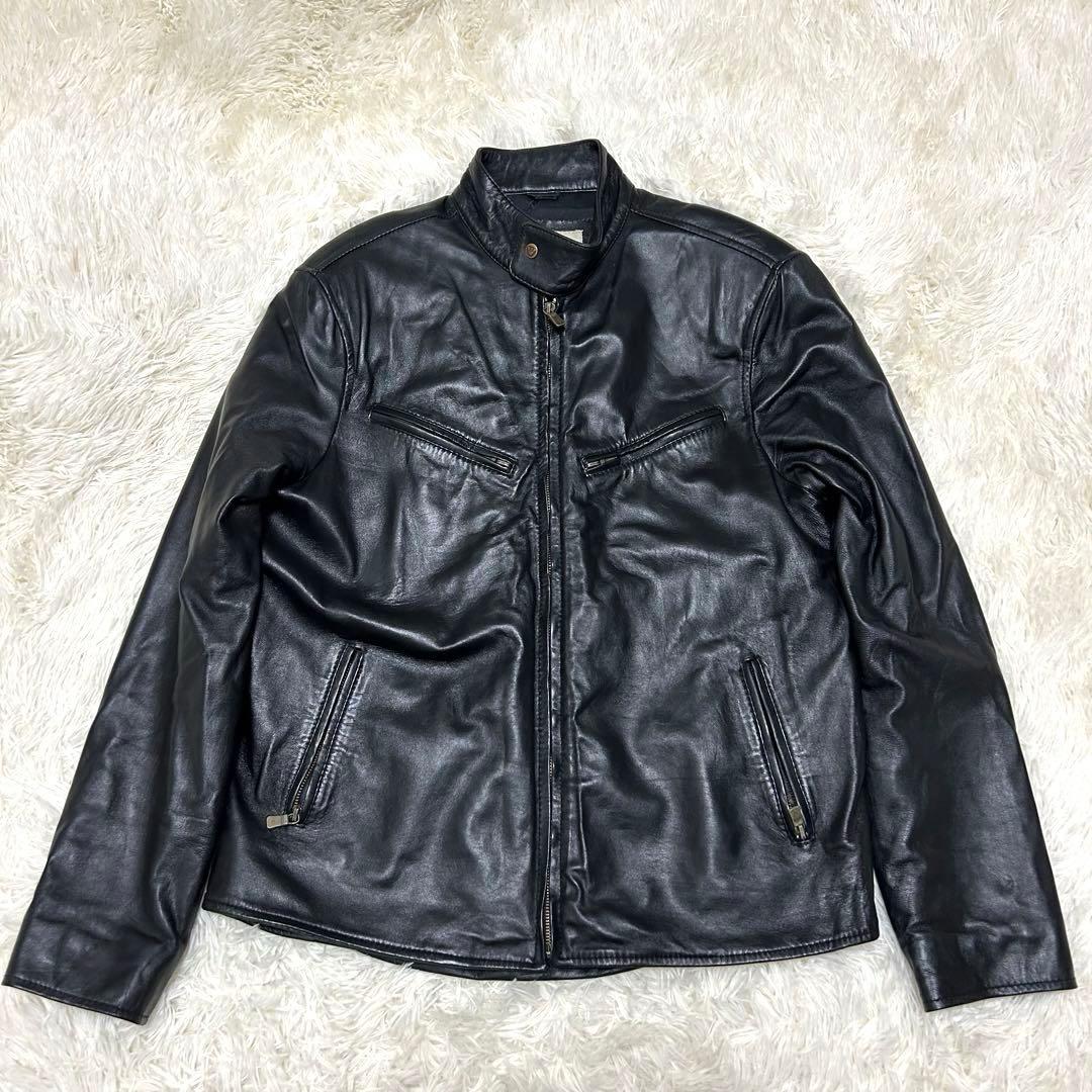 エンポリオアルマーニ ライダースジャケット レザージャケット