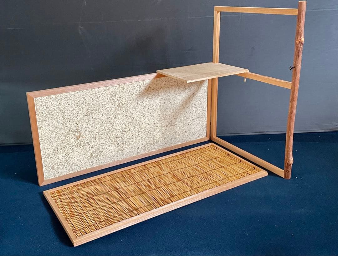 【美品】「祖」 有楽斎好 台目棚 自在棚 葦 棚 替え襖 組立 (1127⑤) 茶道具 台目棚 有楽斎好 - メルカリ