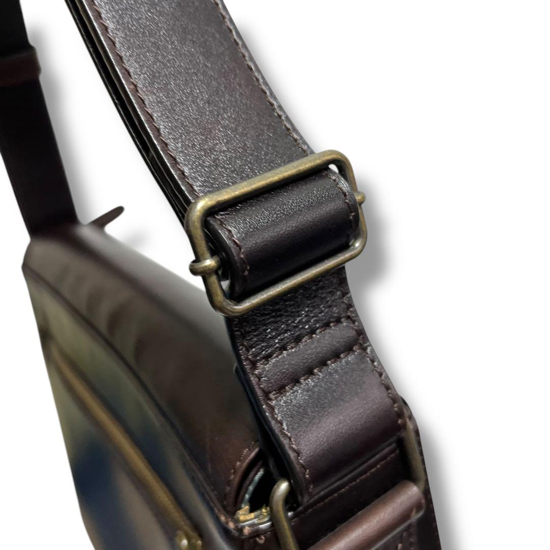 極美品✨マザーハウス メッセンジャーバッグ B5 アンティーク ブラウン