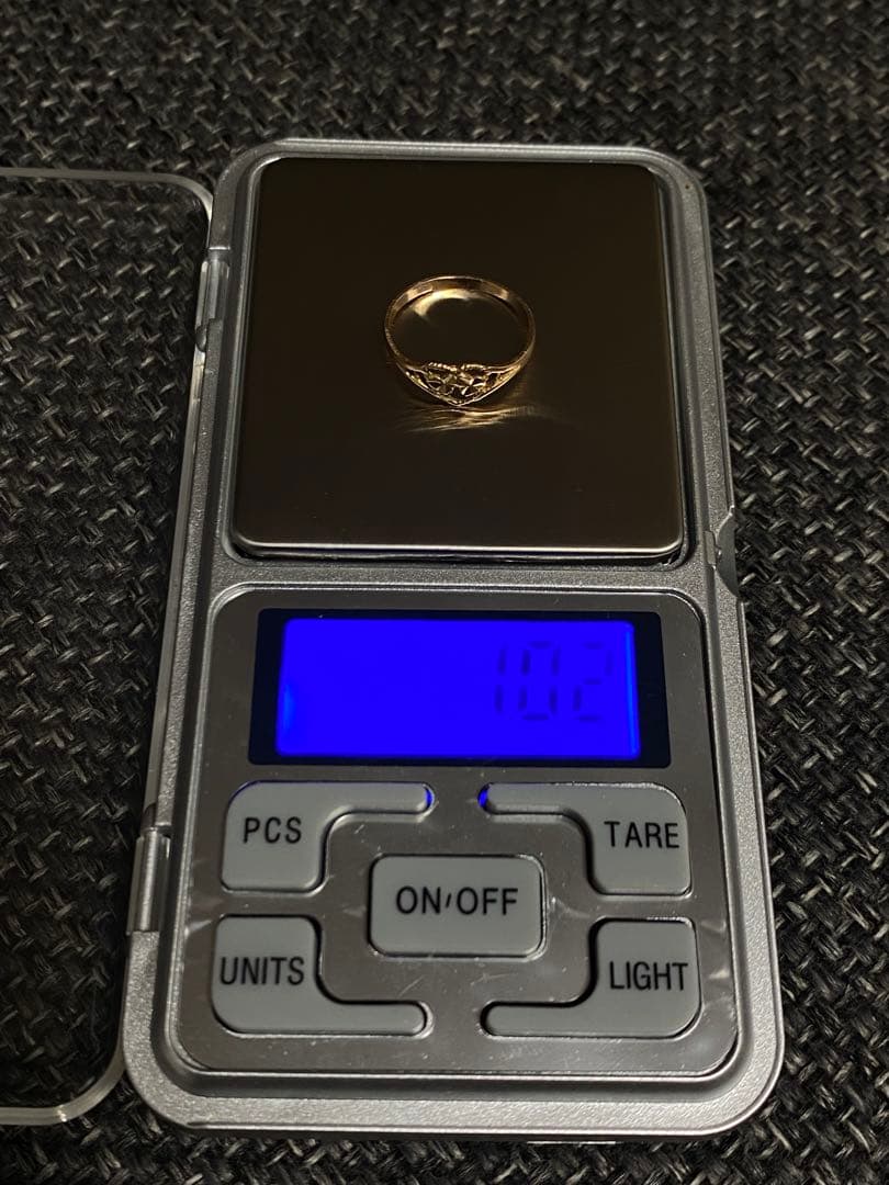 さ*ん様 K18刻印 ハートデザイン ゴールドリング 指輪 1.02g