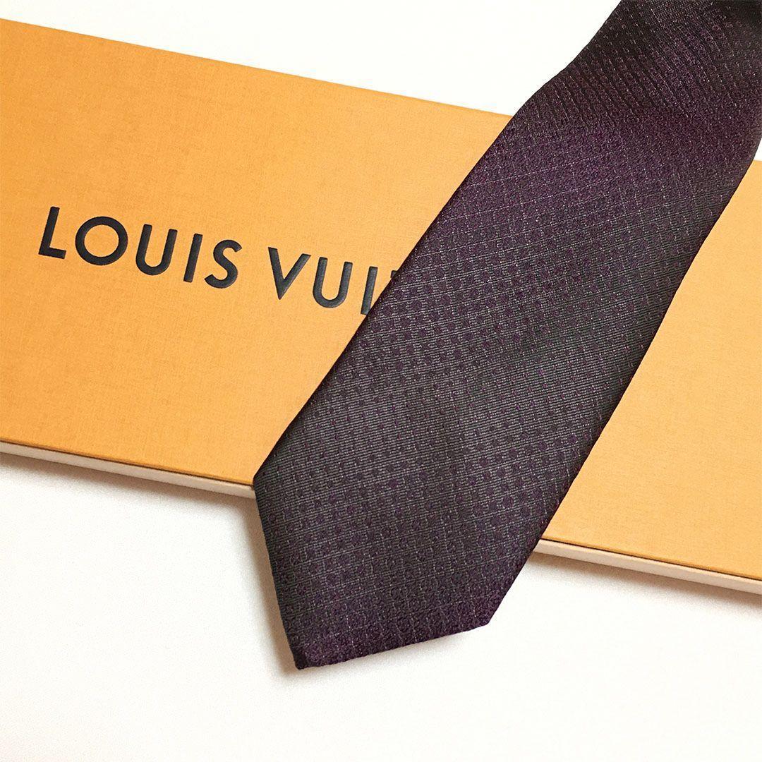 未使用級 ルイヴィトン Louis Vuitton ネクタイ パープル 花柄 - メルカリ