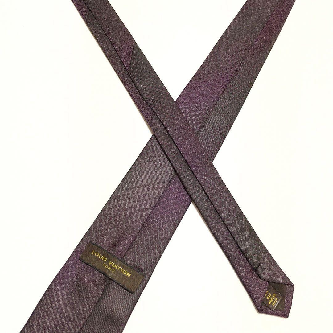 未使用級 ルイヴィトン Louis Vuitton ネクタイ パープル 花柄 - メルカリ