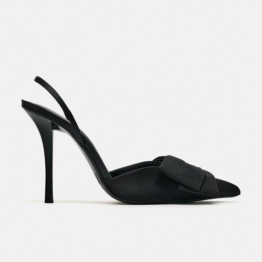 ZARA ザラ リボンディテール ハイヒール シューズ 36 - メルカリ