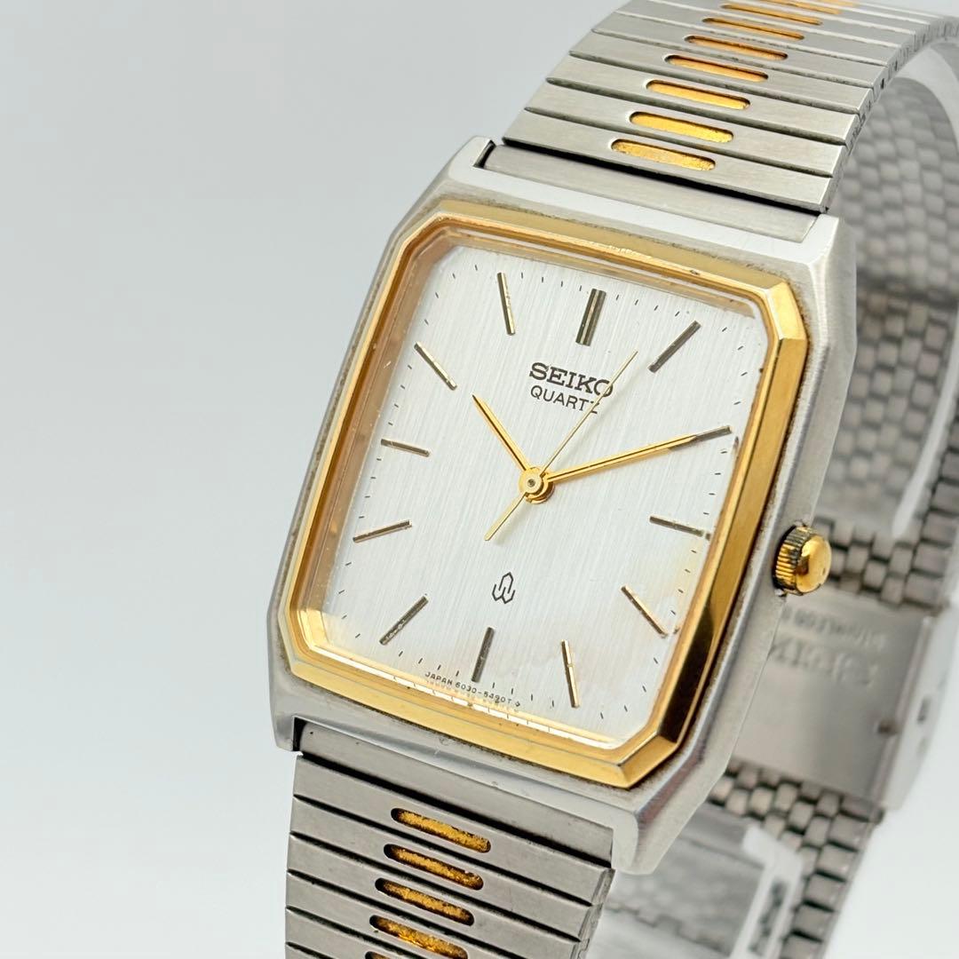 SEIKO セイコー 稼働 新品電池 時計 メンズ コンビカラー 希少