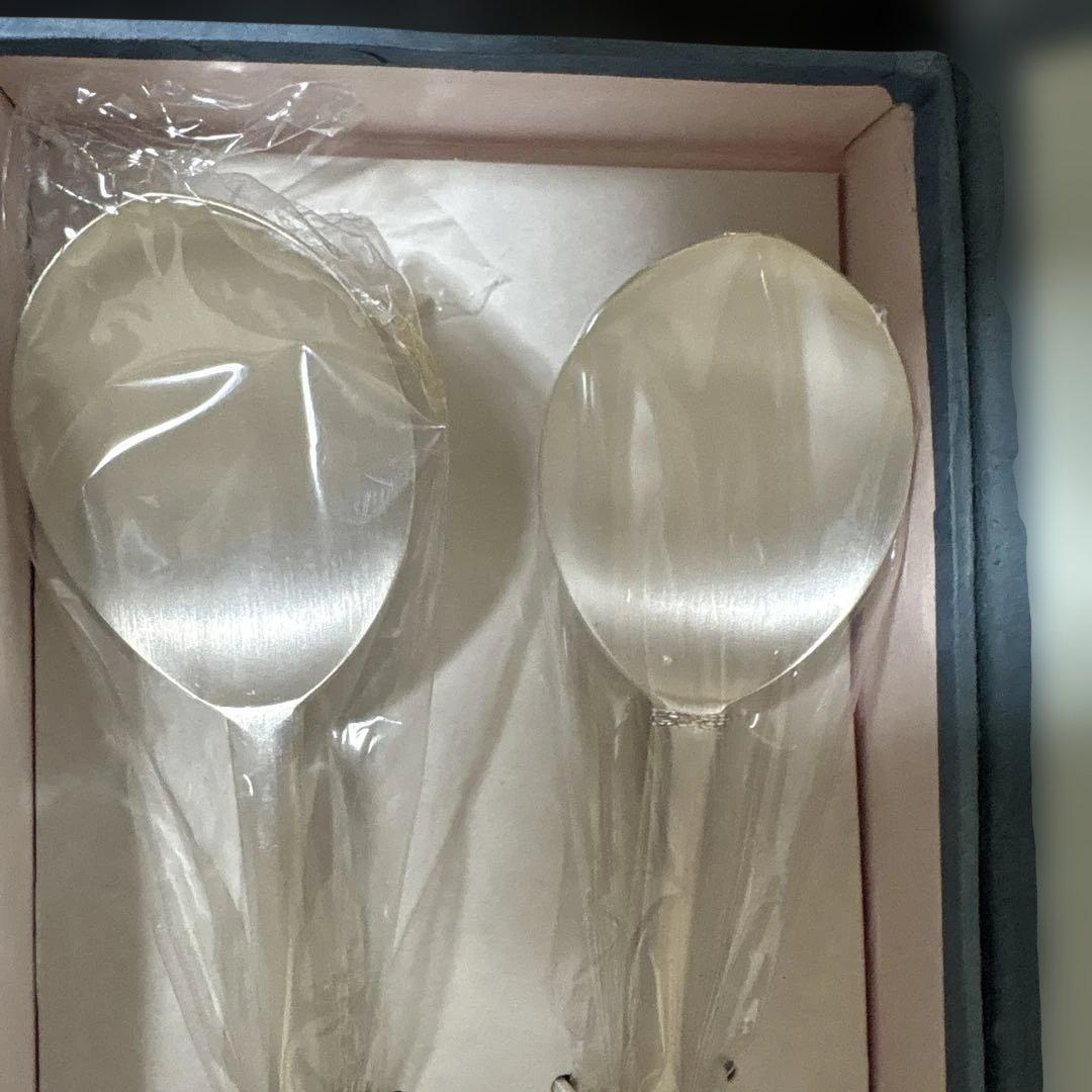 銀製　スプーン・箸セット　Ag700 93.75g 2組　韓国製