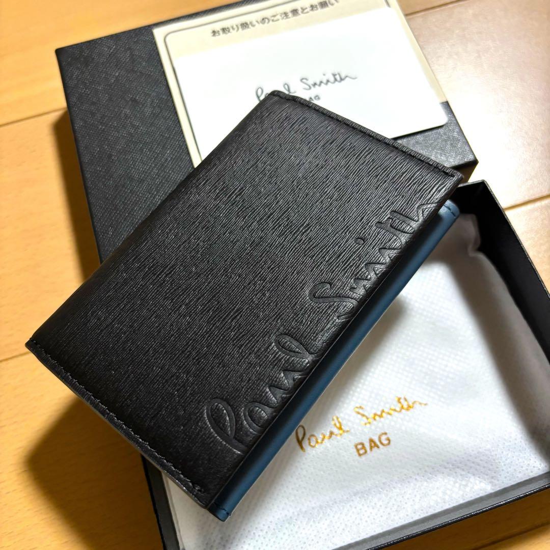 Paul Smith 現行品　クロップドロゴ　名刺入れ　新品未使用品　ブラック クロップドロゴ 名刺入れ【553408 P042】（名刺入れ）｜Paul Smith