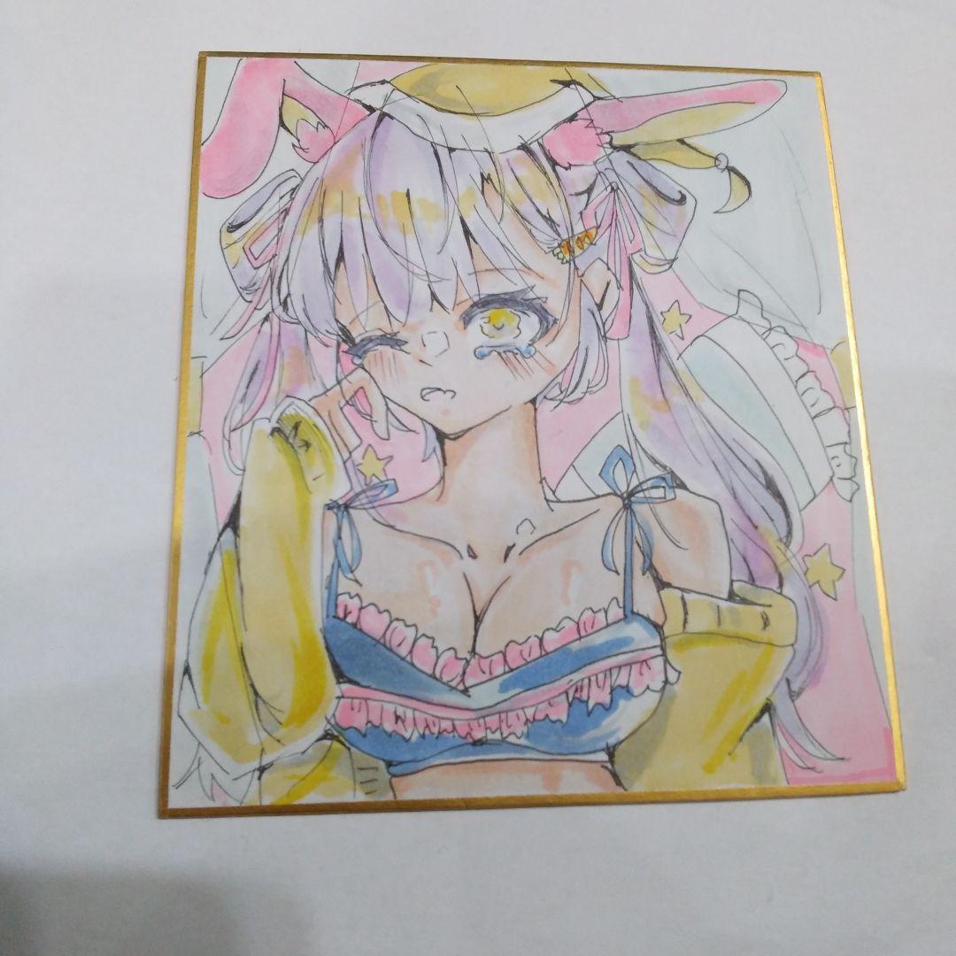 メイド うさぎ アニメイラスト ハンドメイド 手描きイラスト - メルカリ