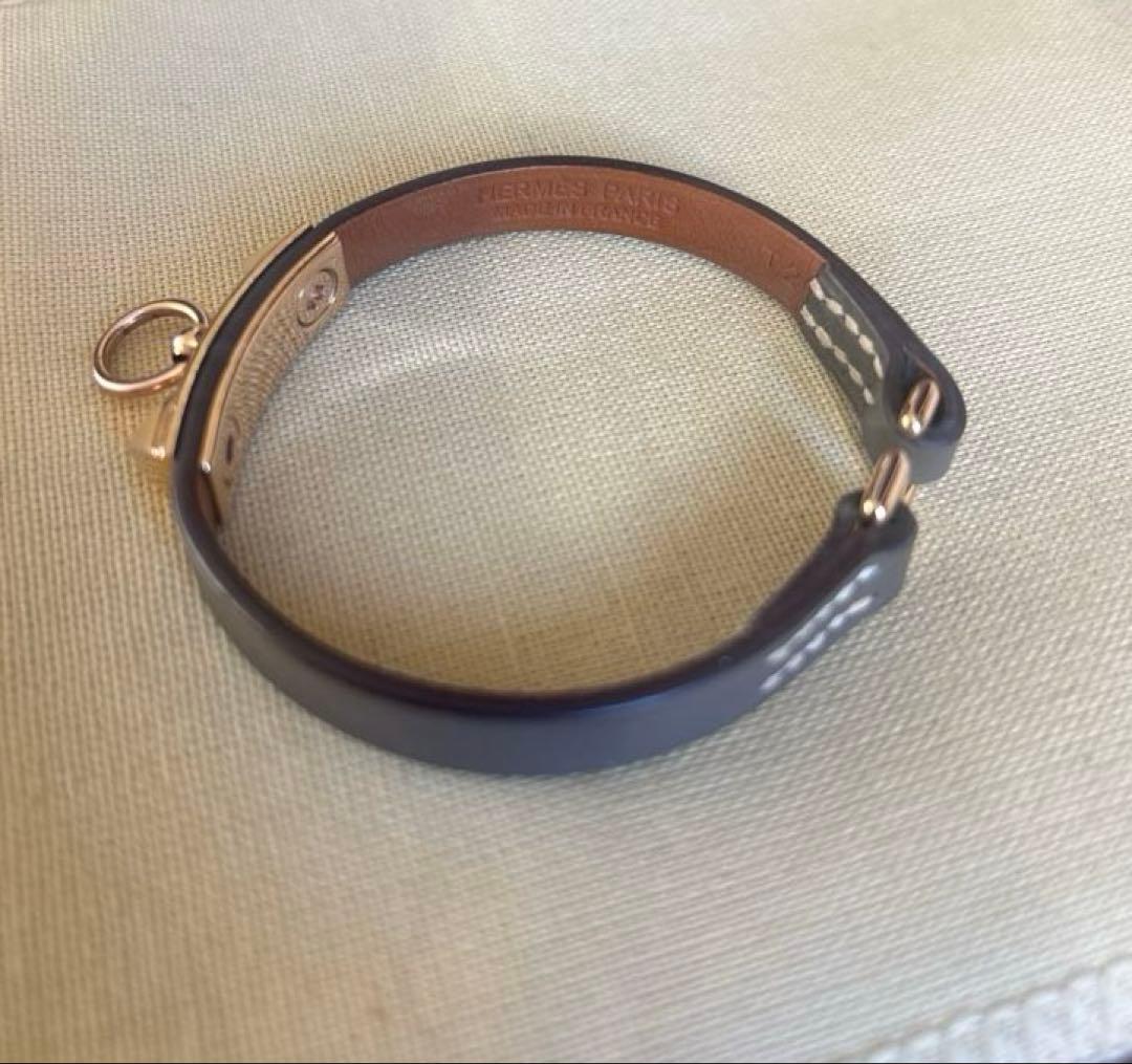 【お値下げ】エルメス　レザーブレスレット 《ミニ・リヴァル》