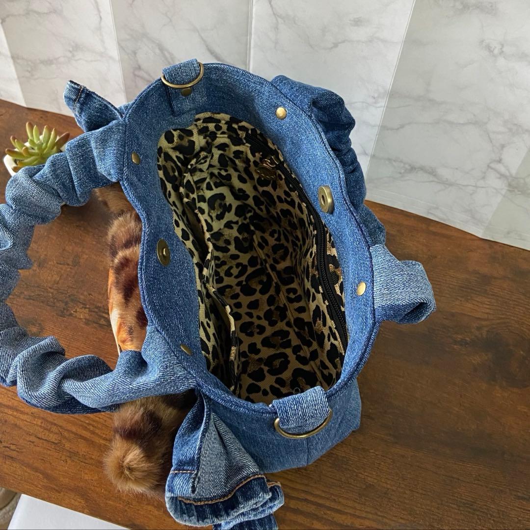 コヤンイサムチョン♡デニムリメイク【フリルバッグ】ハンドメイド