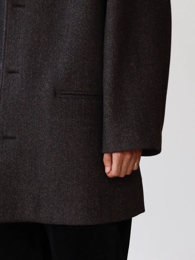 HERILL ヘリル ブラックシープ カーコート ヘリンボーン - メルカリ