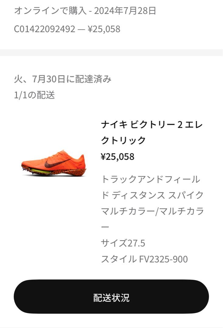 【新品】ナイキ ビクトリー 2 エレクトリック 27.5cm