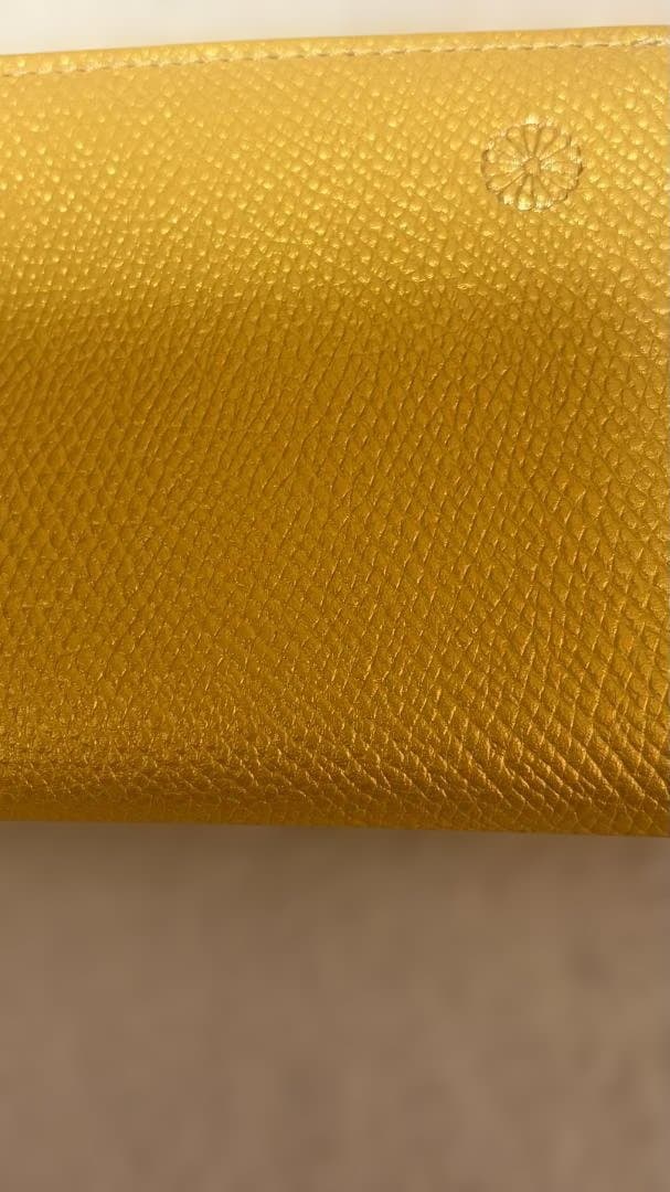 皇居二つ折り財布_がま口 イエローゴールド《新品未使用品》