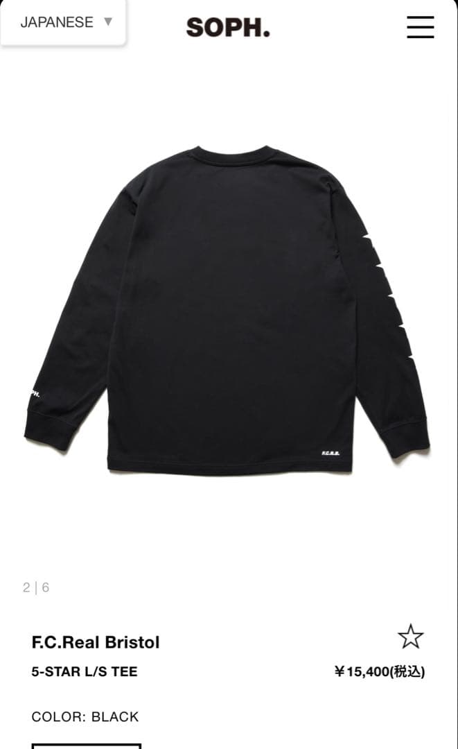 トップス F.C.Real Bristol 5-STAR L/S TEE F.C.R.B.
