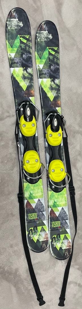 KAZAMA/VISHUN ショートスキー 99cm ビンディング付き - メルカリ